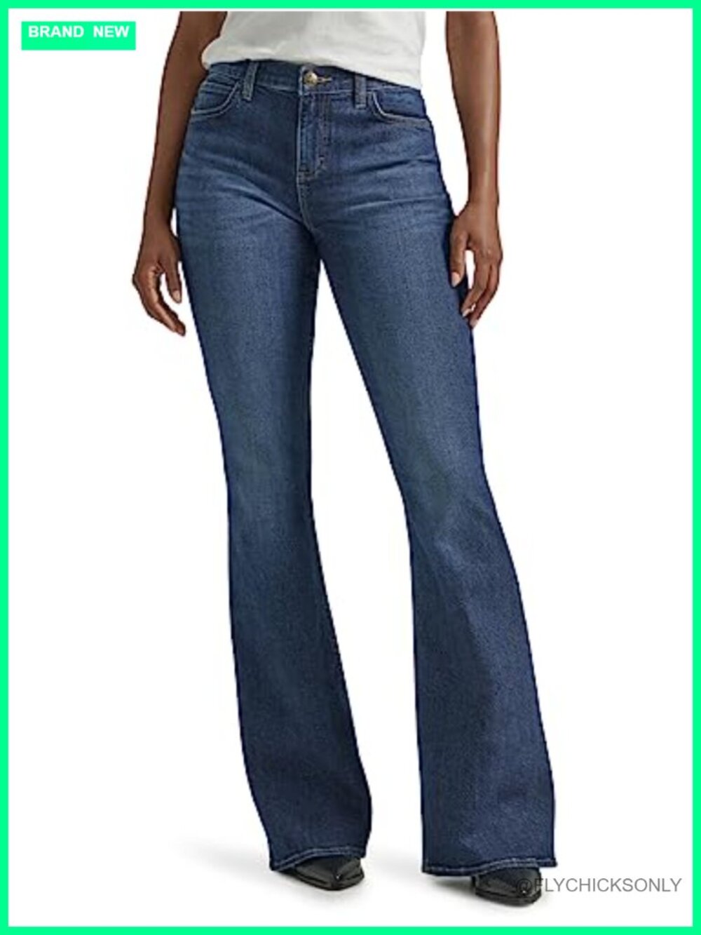 Women's Mid Rise Flare Stretch Denim Jeans